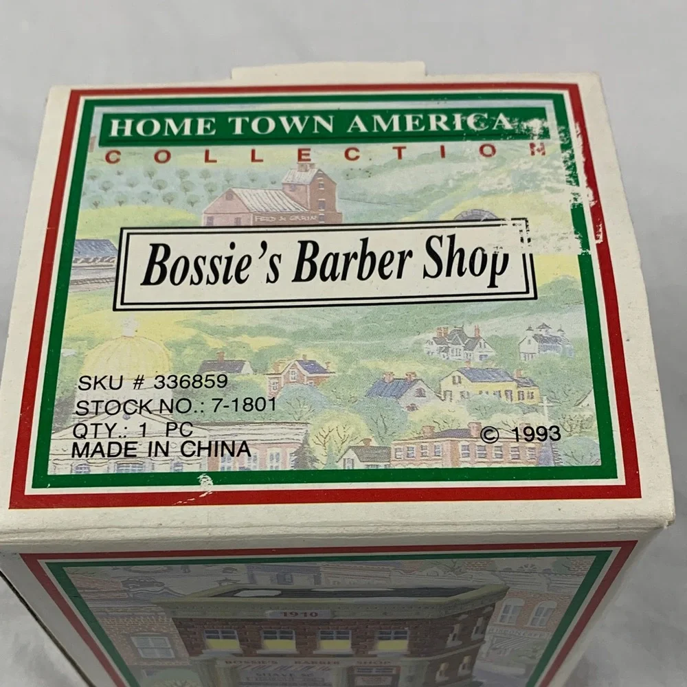 Bossie's Barber Shop Holiday Decor 1993 Vintage Christmas Decor Holiday